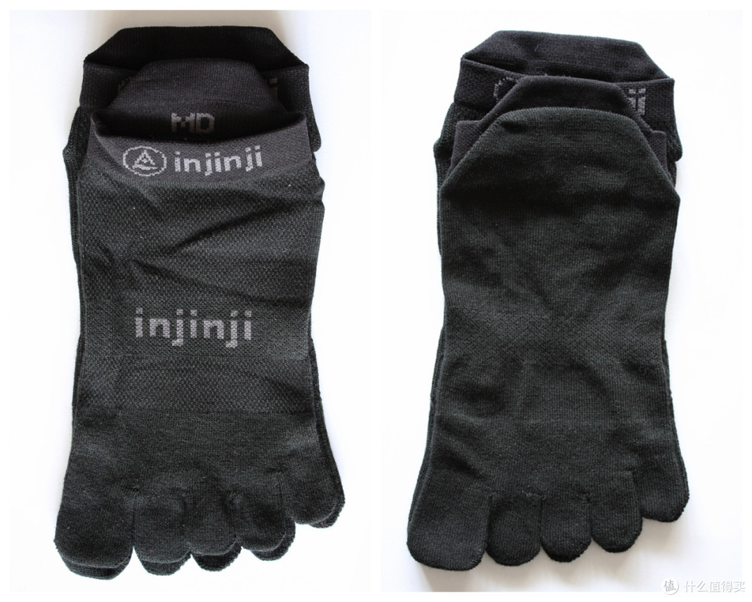 injinji 2.0(Run & Compressiong系列)五趾袜三双横向对比