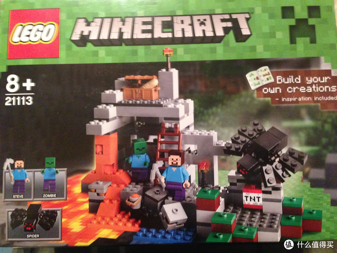 新系列来袭！LEGO 乐高 Minecraft The Cave 21113 Playset 创世神 山洞