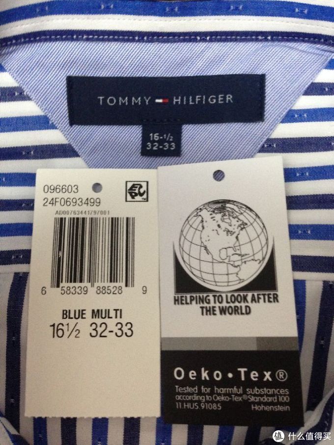 美亚直邮 tommy hilfiger slim fit textured stripe 长袖衬衣 &amp