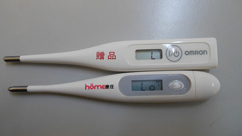 来自国内品牌跟洋品牌的对比：HOME 康庄 医用电子体温计 ECT-9ECT-9 & OMRON 欧姆龙 MC-246 电子体温计