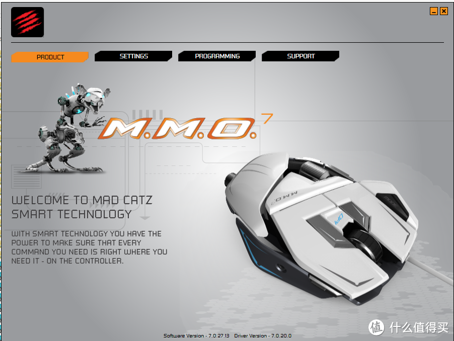 任性的变形金刚：Mad Catz 赛钛客 美加狮 M.M.O.7 双眼激光游戏鼠标 雪魔版