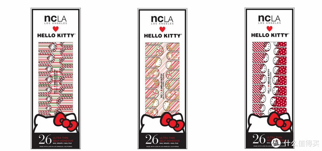 卖萌到手指：Hello Kitty 携手美国美甲品牌 NCLA 推出圣诞特别版甲贴