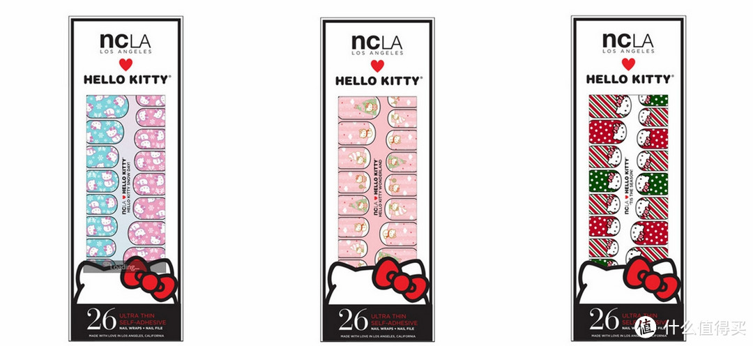 卖萌到手指：Hello Kitty 携手美国美甲品牌 NCLA 推出圣诞特别版甲贴