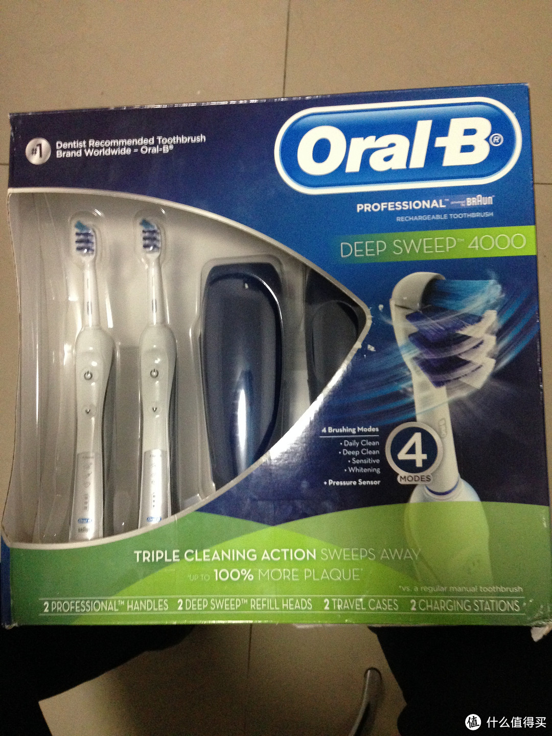 忍无可忍，终于下手BRAUN 博朗 欧乐B 4000系列 3D电动牙刷