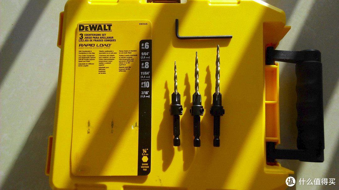 DEWALT 得伟 DW2535 3 Piece Countersink Assortment埋头钻头套装