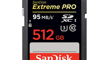 高速 + 超大容量：Sandisk 闪迪 Extreme Pro 512GB SD卡 上市开售