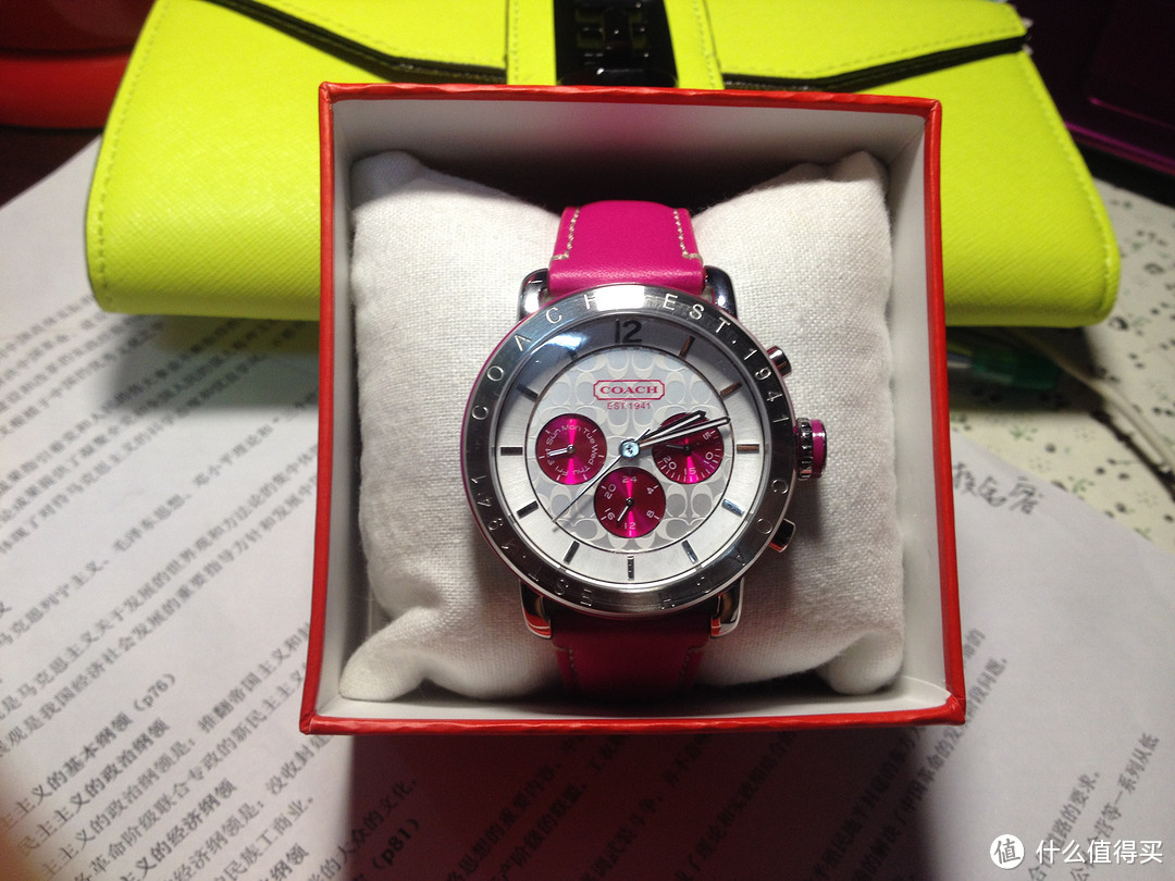 【真人秀】萌妹子加成！Coach 蔻驰 Legacy Sport Multifunction 女款皮带时装腕表 14501