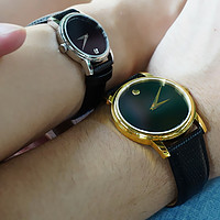 伪情侣表晒单：MOVADO 摩凡陀 2100005 Collection 男士手表 + 2100004 Collection 女士手表