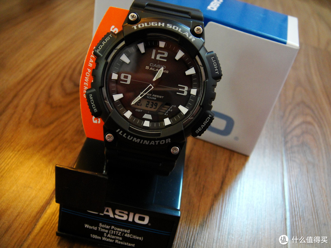 平民级光动能：CASIO 卡西欧 AQ-S810W-1AV 男款运动腕表