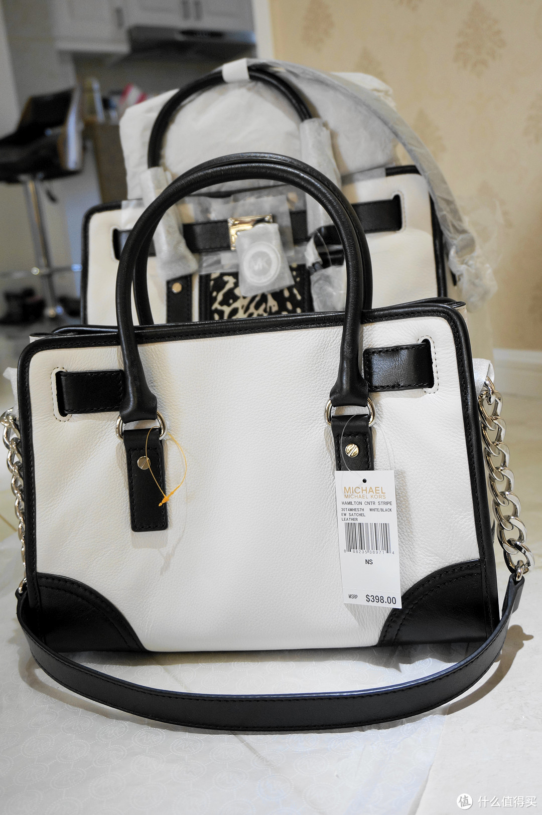 庄重的大小奶牛：Michael Kors MK Hamilton Convertible Stripe 30S2GHMT3L 女款手提包