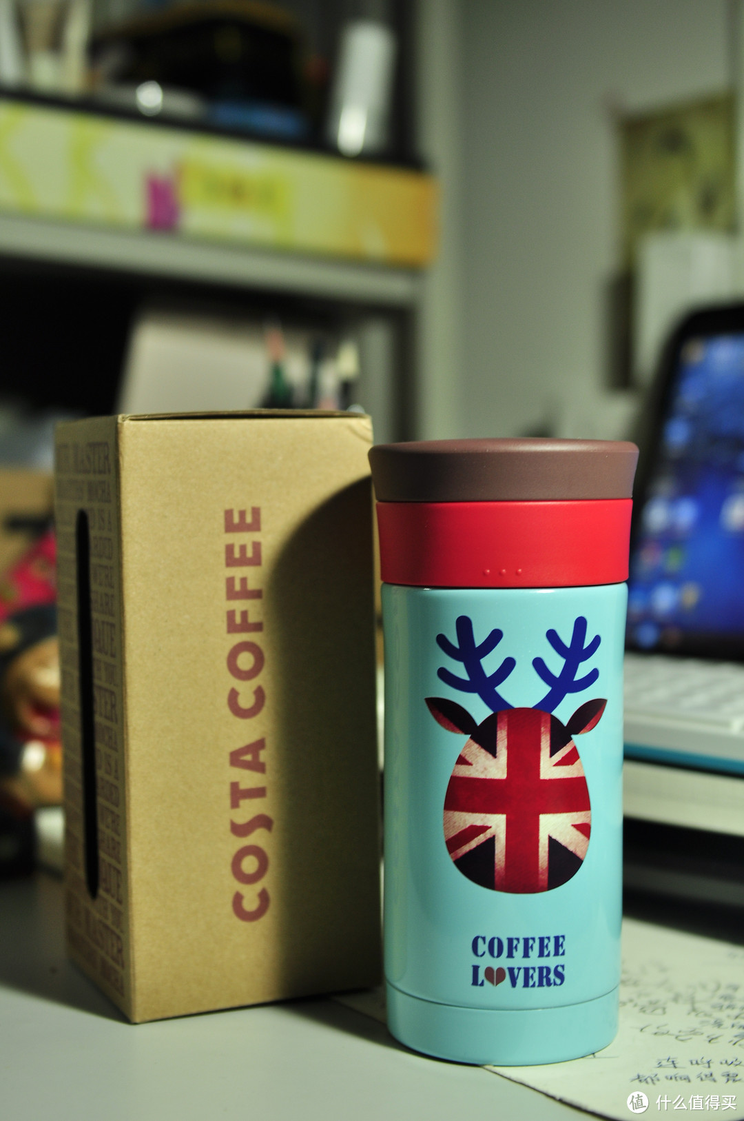 萌即是正义!美才是王道!THERMOS 膳魔师 & COSTA COFFEE 跨界合作保温杯 麋鹿系列 米字旗