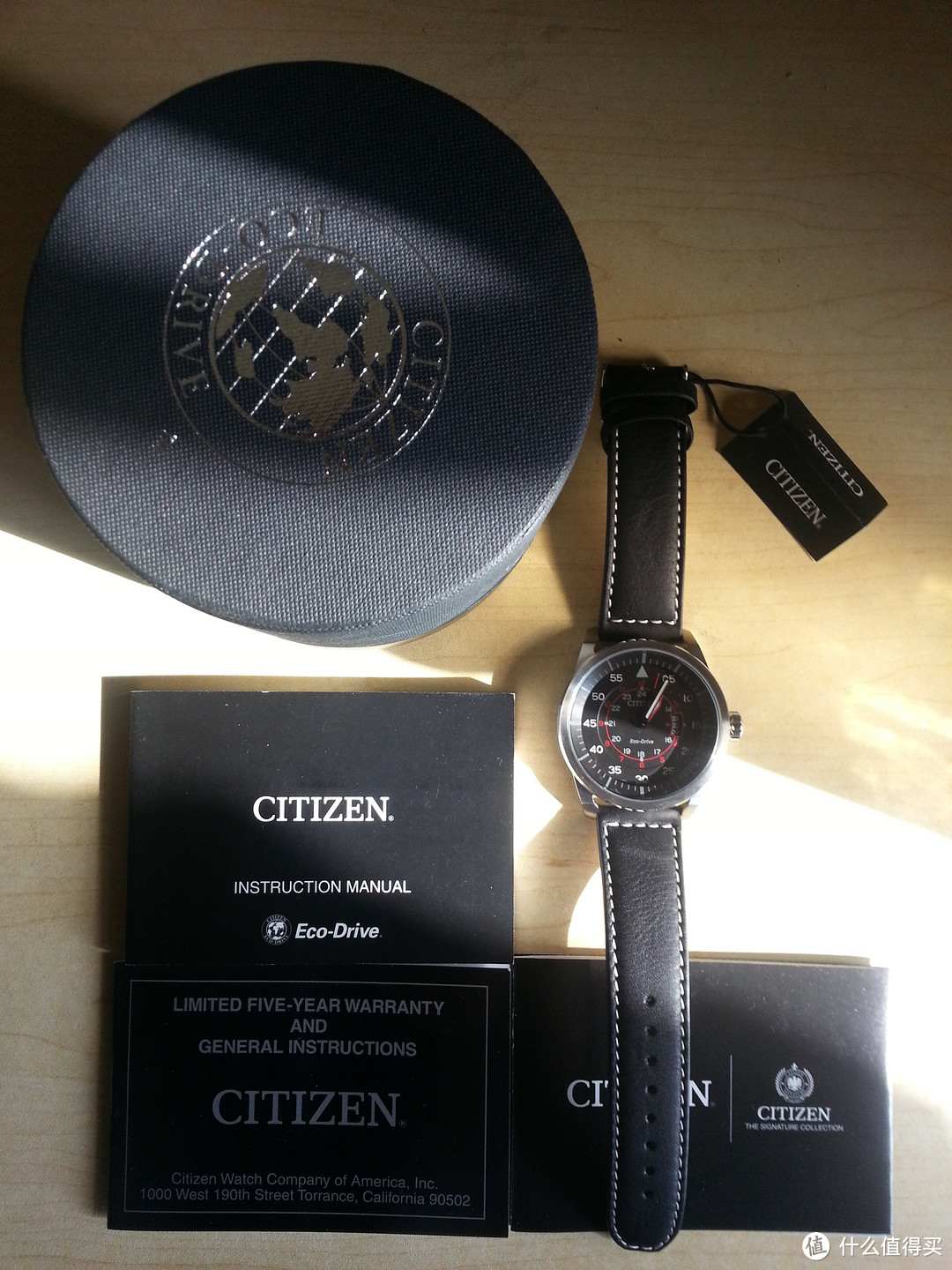 Citizen 西铁城 Eco-Drive AW1361-01E  男款光动能大表盘