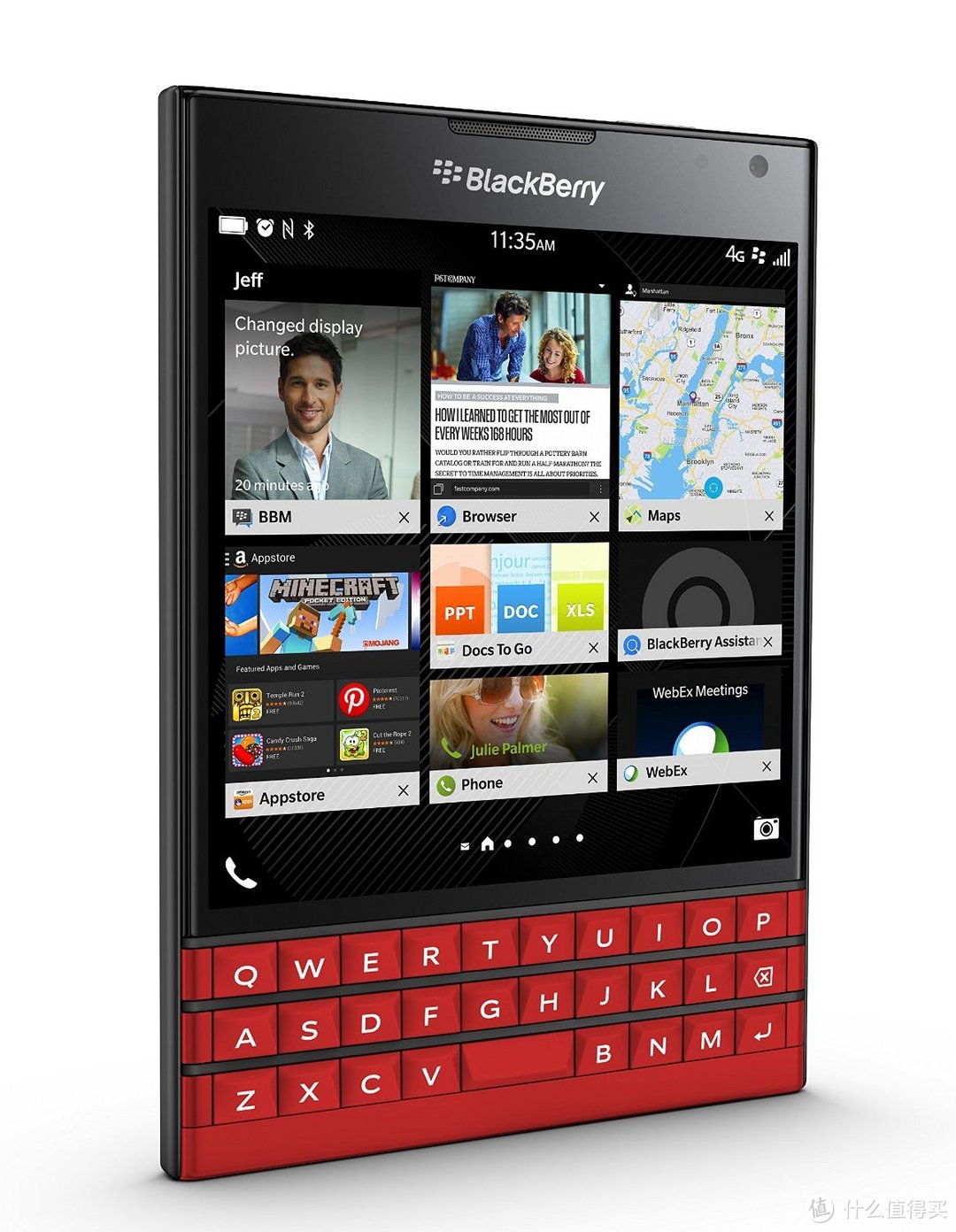 比黑色好看黑莓方形屏passport手机红色白色款美亚开卖