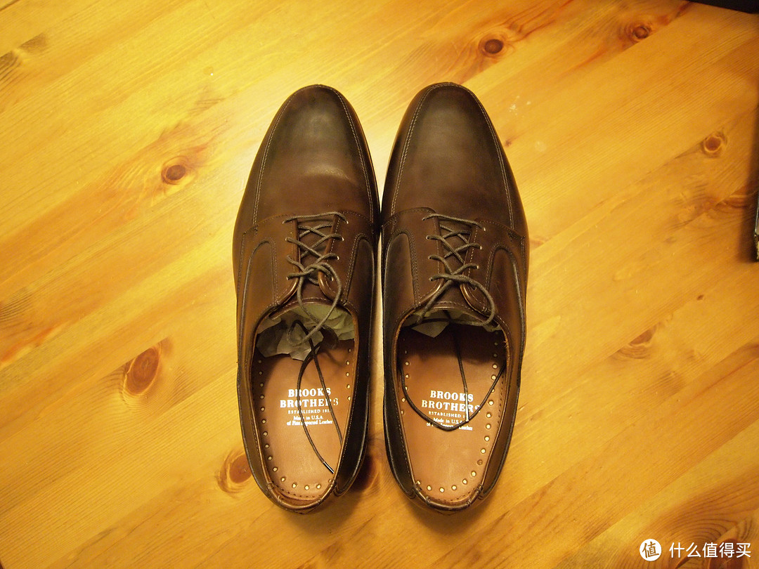 愉悦的皮革气味：Brooks Brothers 布克兄弟 Double-Stitch Split-Toe Bluchers 正装皮鞋