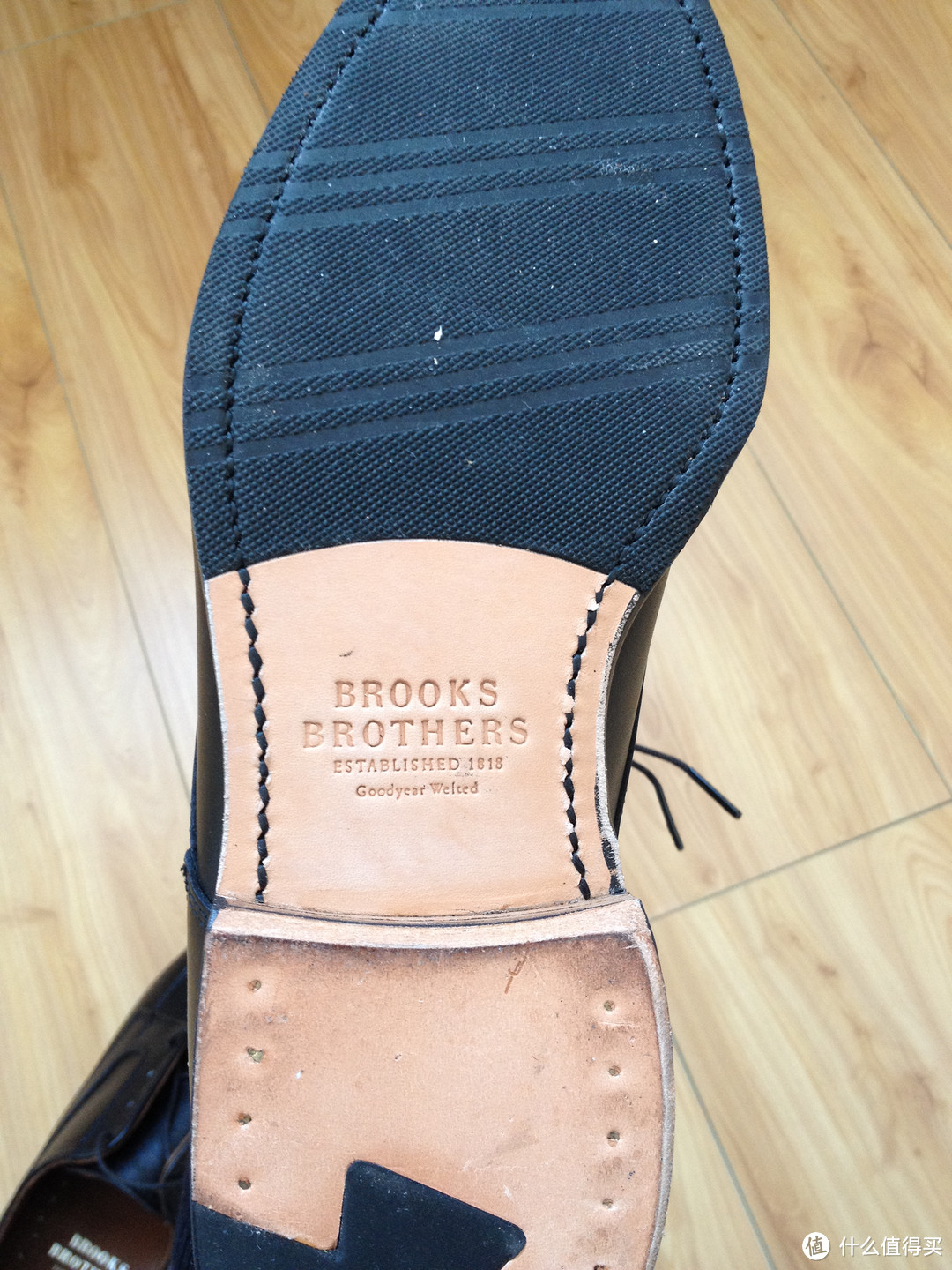 官网购入Brooks Brothers 布克兄弟 Blucher Lug Soles 男士商务休闲皮鞋