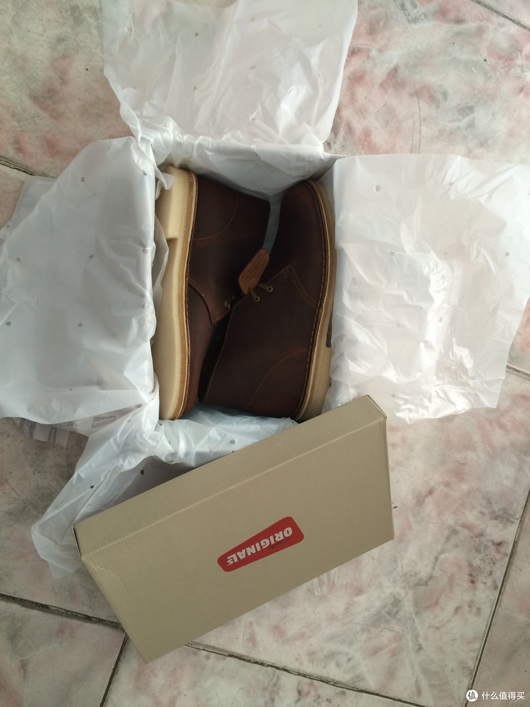 美亚黑五海淘处女购:Clarks 其乐 Originals 休闲皮鞋 丢单重发到货晒单