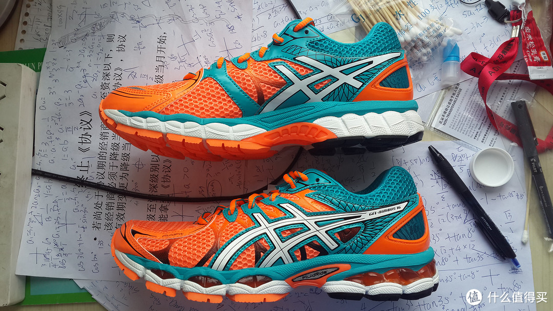 ASICS 亚瑟士 GEL-Nimbus 16 T435N-3001 橙/靛色 穿着心得个人经验多图晒单