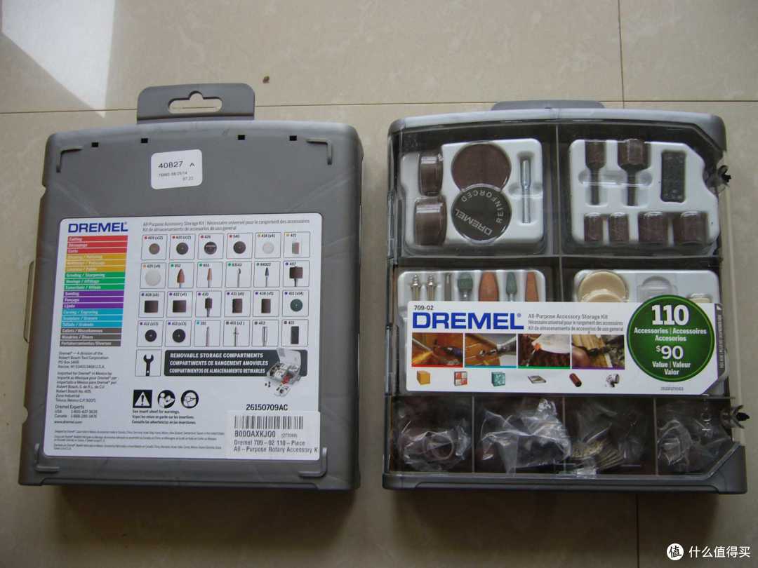 琢美 Dremel 709-02 110-Piece All-Purpose Rotary Accessory Kit(切割、喷砂、抛光、研磨、清洗附件)