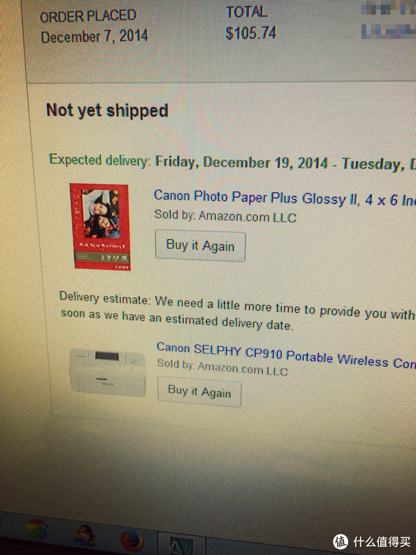 初次海淘+初次晒物 7天完美收货：Canon 佳能 SELPHY CP910 热升华wifi照片打印机