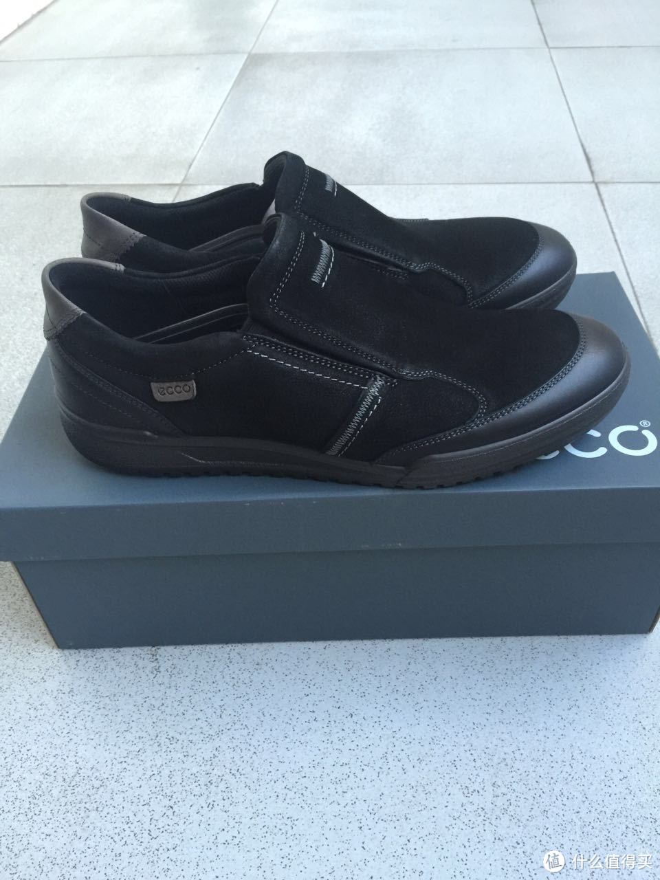 黑五海淘ECCO 爱步 低帮 磨砂皮  Slip-On Oxford 男鞋