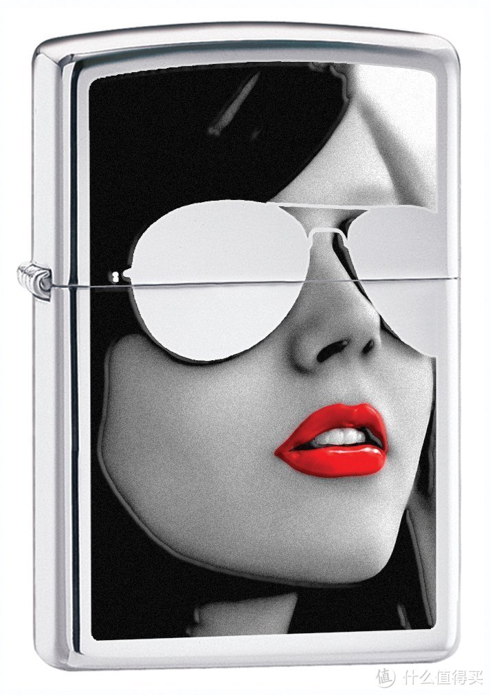 Zippo 3095 High Polish Chrome Sunglasses 烈焰红唇打火机