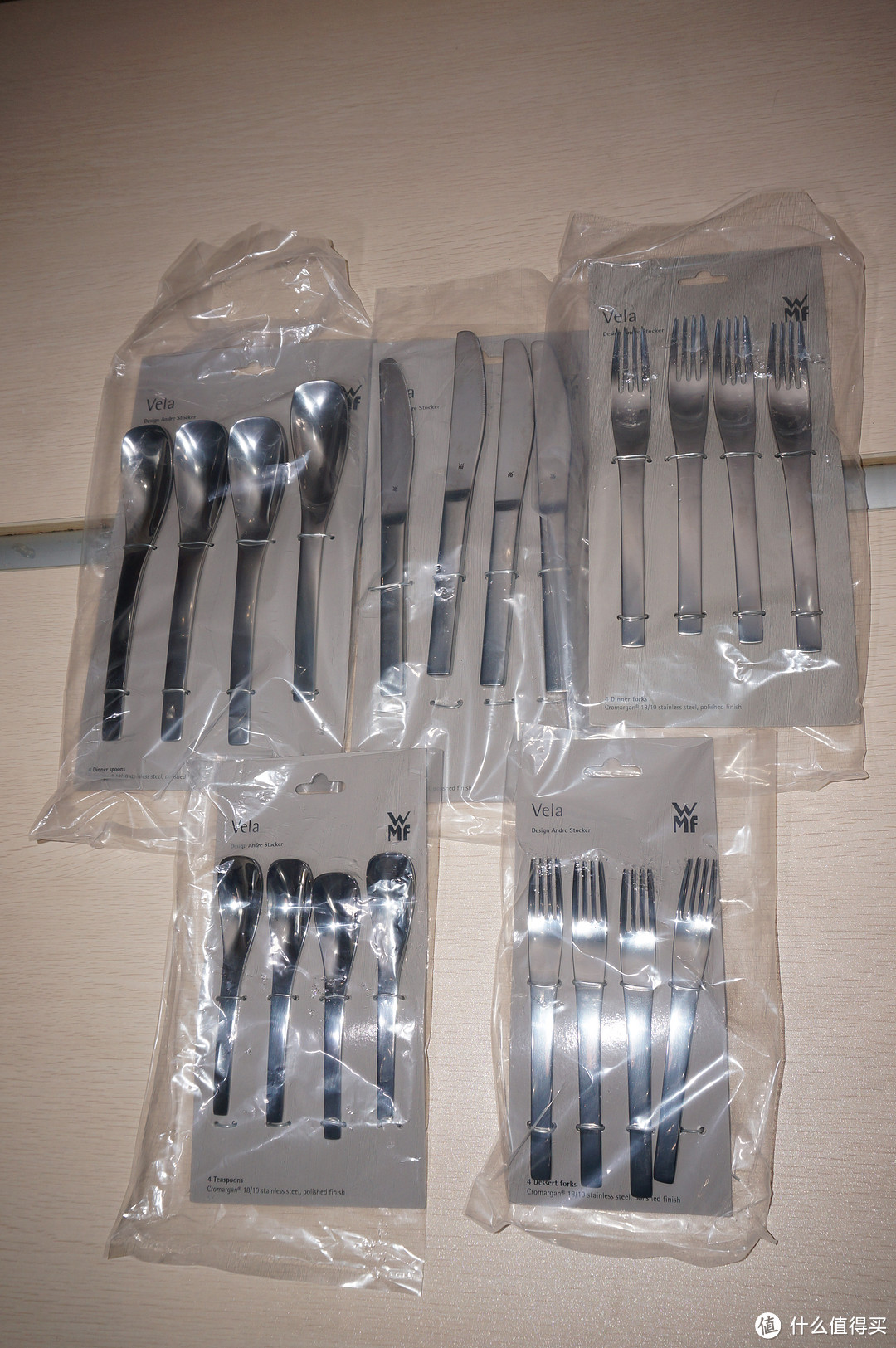 刀叉勺和老婆都有了，就差牛排了：GILT白菜价 WMF 完美福Vela Flatware Set 餐具20件套