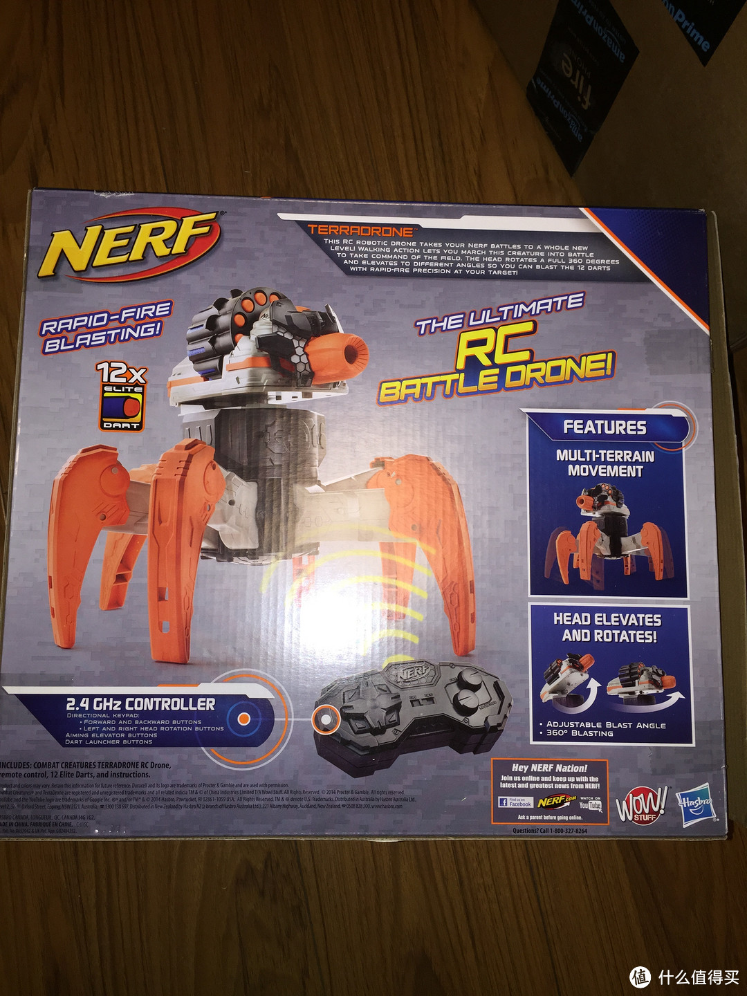Hasbro 孩之宝 NERF TerraDrone 遥控战斗机械生物