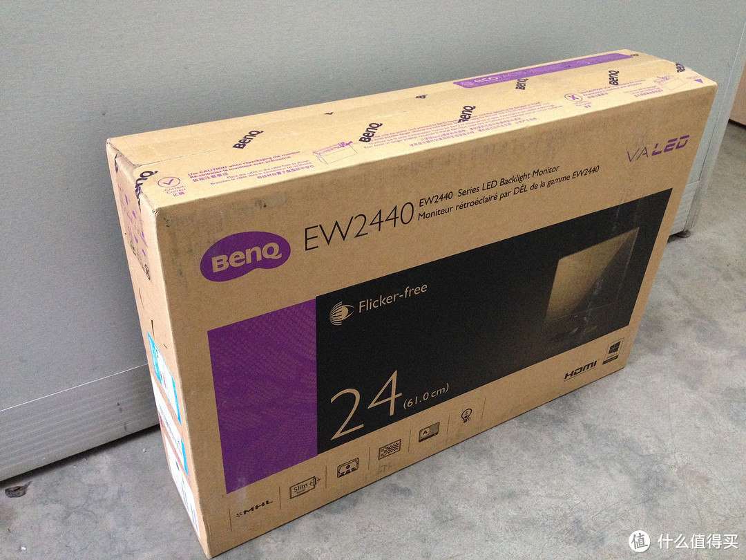 晒一晒我的显示器：BenQ 明基 EW2440L 24英寸 MVA LED