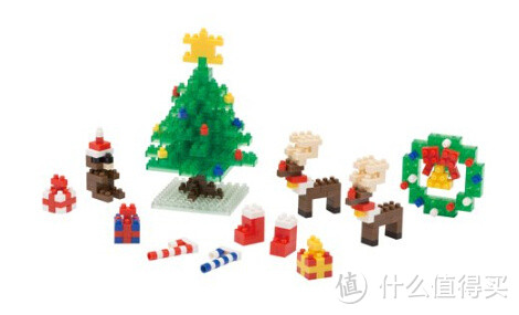 骑摩托车的圣诞老人：nanoblock 2014 圣诞限定系列 拼插积木