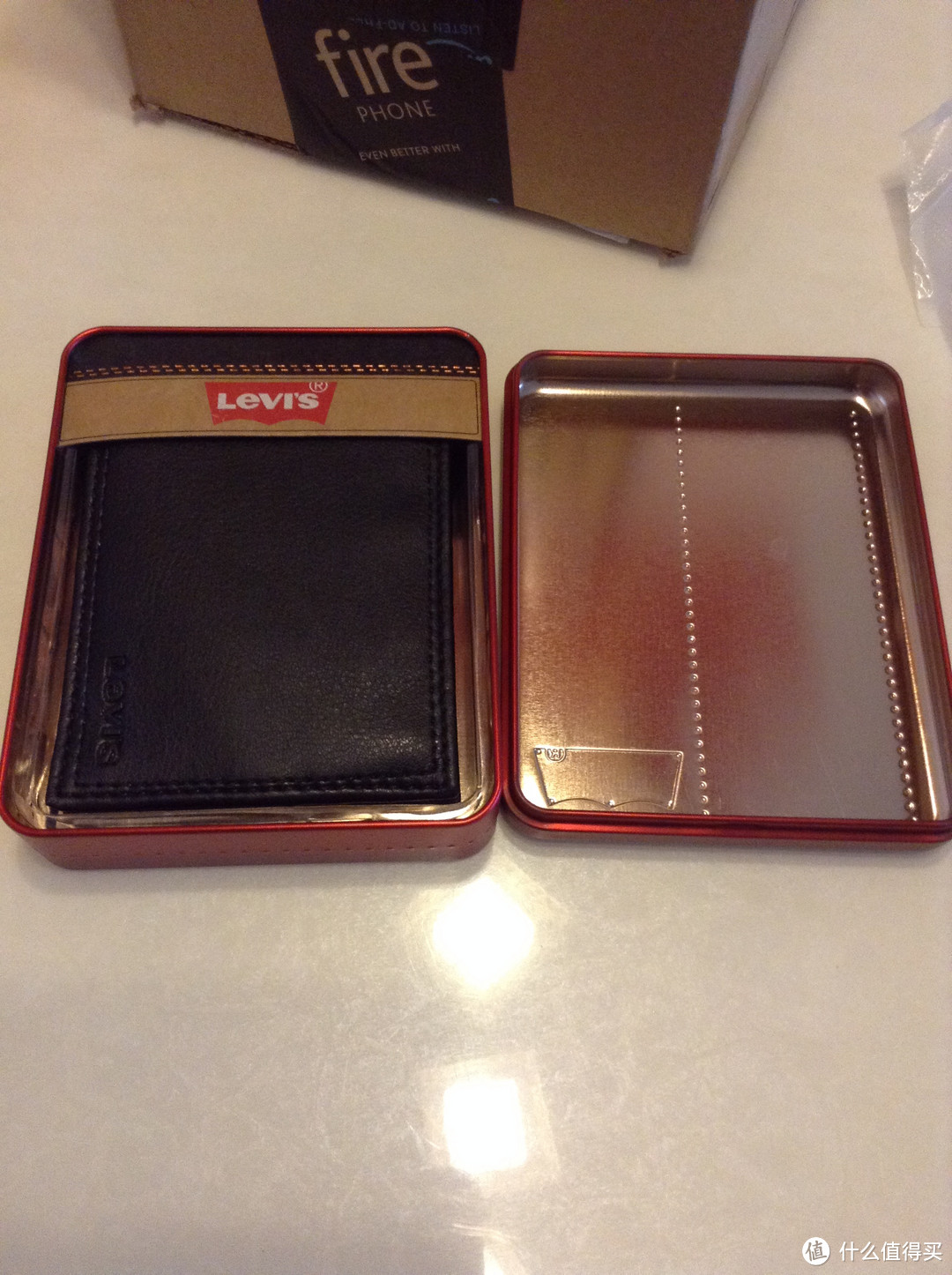 黑五购之Levi's 李维斯 Extra Capacity Slimfold Wallet 男士真皮钱包