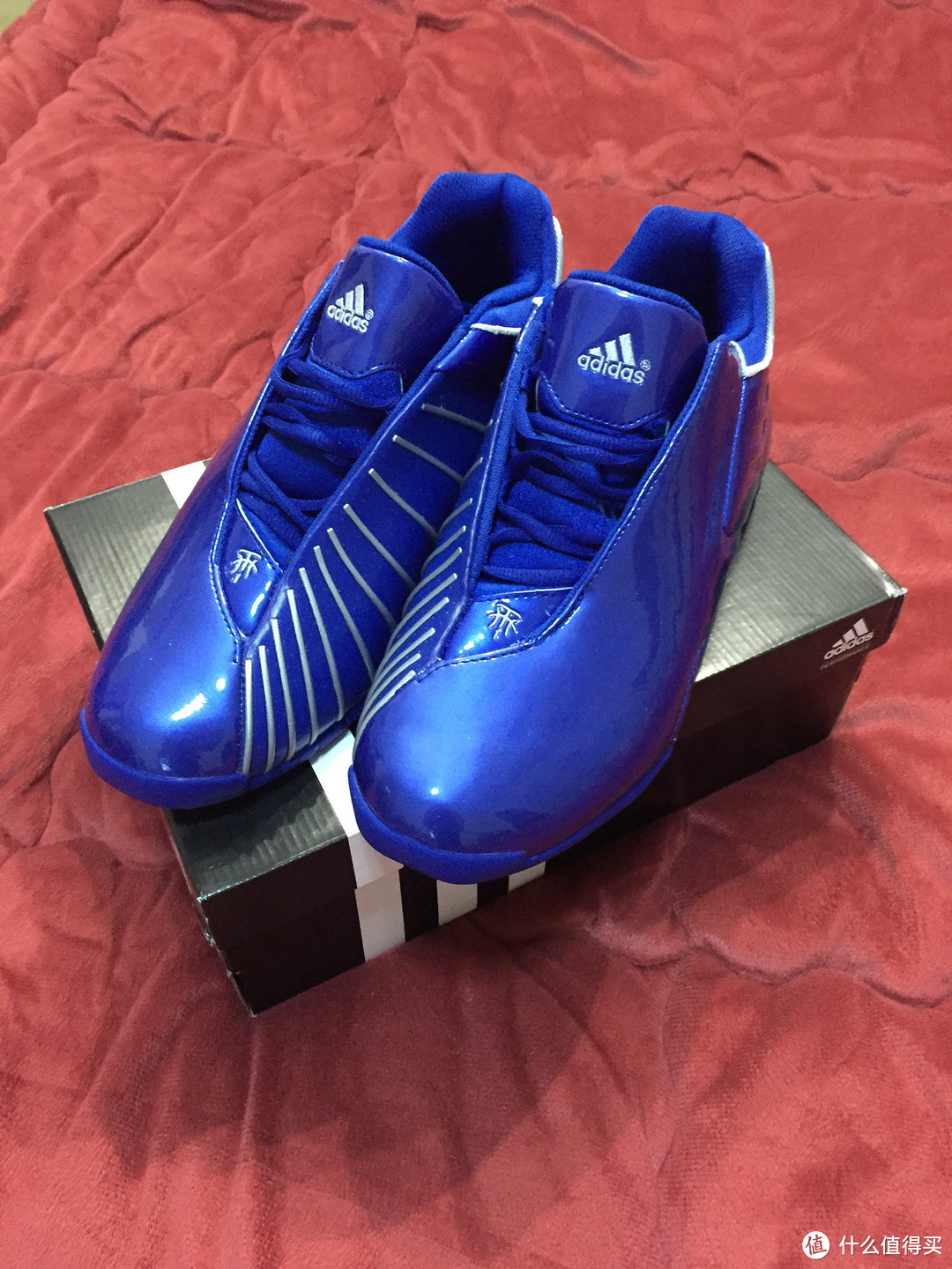 入个情怀：adidas 阿迪达斯 T-Mac 3 麦迪3蓝色漆皮版 GAG59 篮球鞋