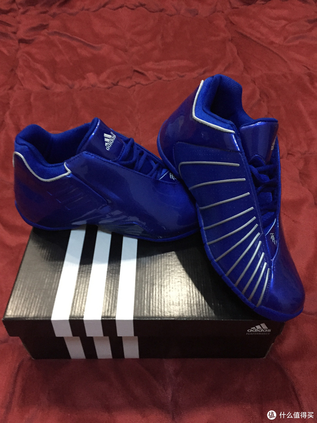 入个情怀：adidas 阿迪达斯 T-Mac 3 麦迪3蓝色漆皮版 GAG59 篮球鞋