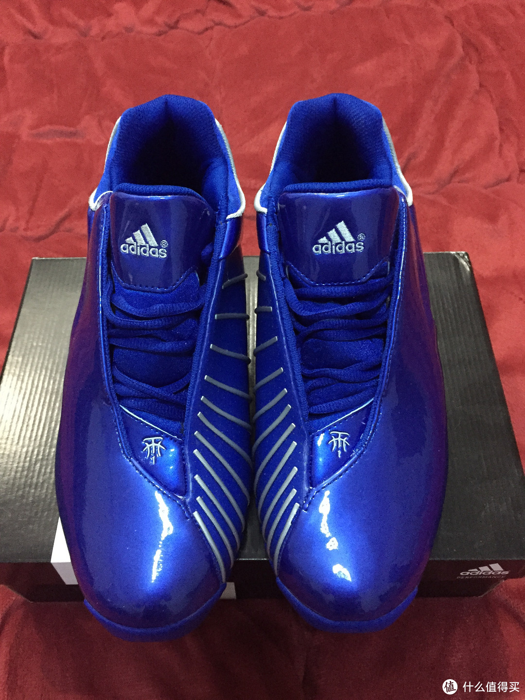 入个情怀：adidas 阿迪达斯 T-Mac 3 麦迪3蓝色漆皮版 GAG59 篮球鞋