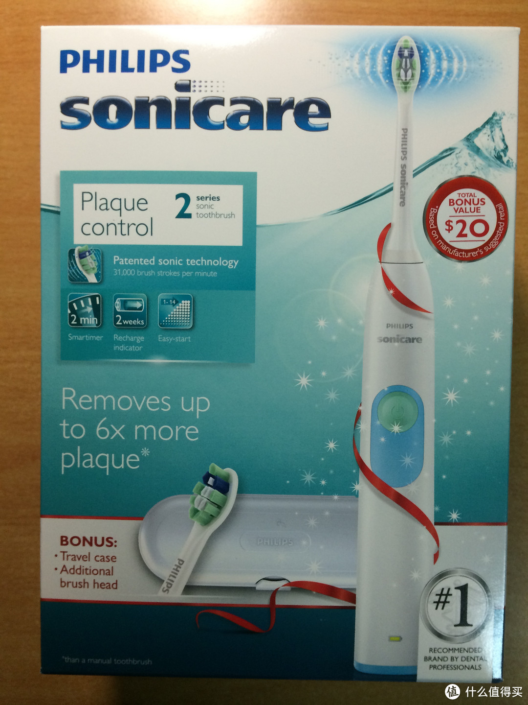 美亚直邮 Philips 飞利浦 Sonicare 6212 电动牙刷 礼盒装+9033/64刷头