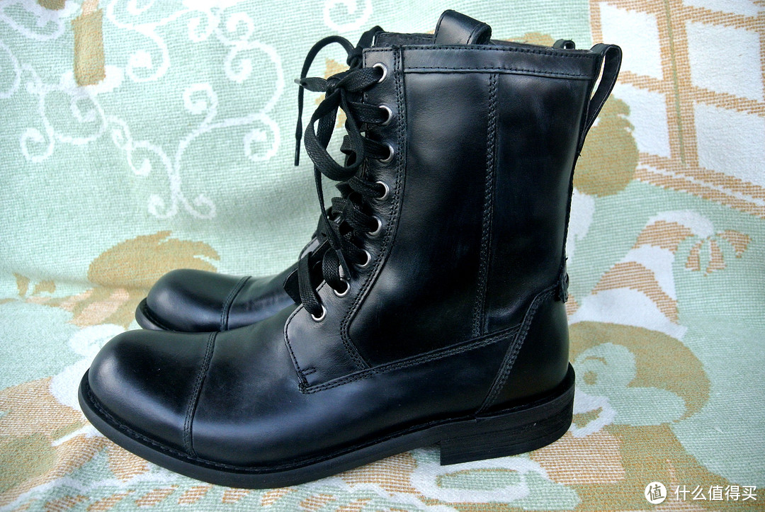 John Varvatos Star Strum Combat Zip Boot 黑色高帮男靴