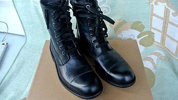 John Varvatos Star Strum Combat Zip Boot 黑色高帮男靴