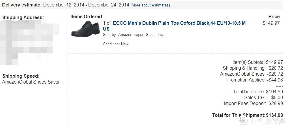 ECCO 爱步 Dublin Plain Toe Oxford男士商务正装鞋