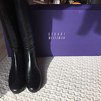 神似5050坡跟神靴：STUART WEITZMAN Wedge Over-the-Knee 女款拼接过膝坡跟靴