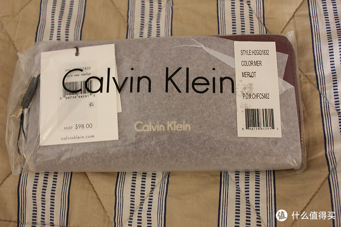 美亚直邮：Calvin Klein CK女款拉链长钱包