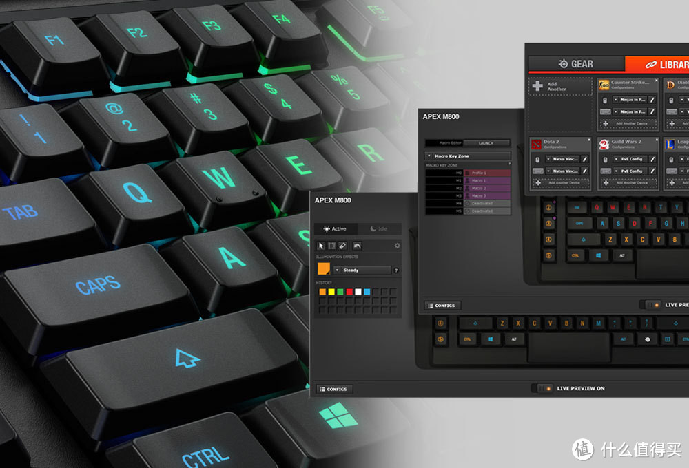 自主研发机械轴是趋势：赛睿 发布 APEX M800 RGB背光机械键盘