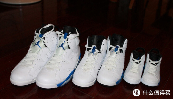 一家三口一人一双：NIKE 耐克 AIR JORDAN 6 RETRO Sport Blue