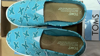 TOMS Classics Turquoise Butterifly 舒适平底布鞋