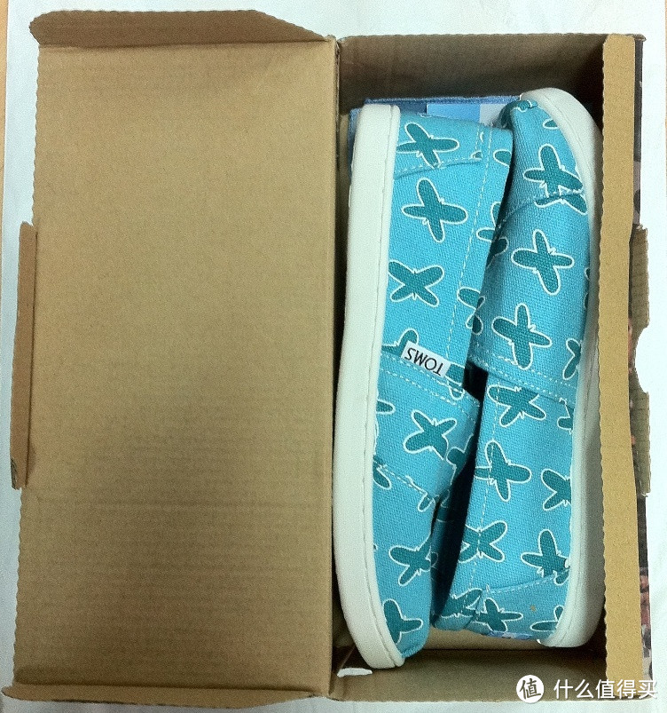 TOMS Classics Turquoise Butterifly 舒适平底布鞋