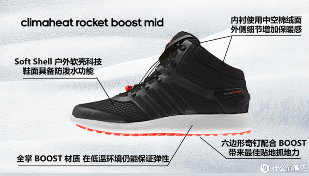 过冬利器~~感受冬季全掌boost的Q弹：adidas 阿迪达斯 CLIMAHEAT  男款跑鞋