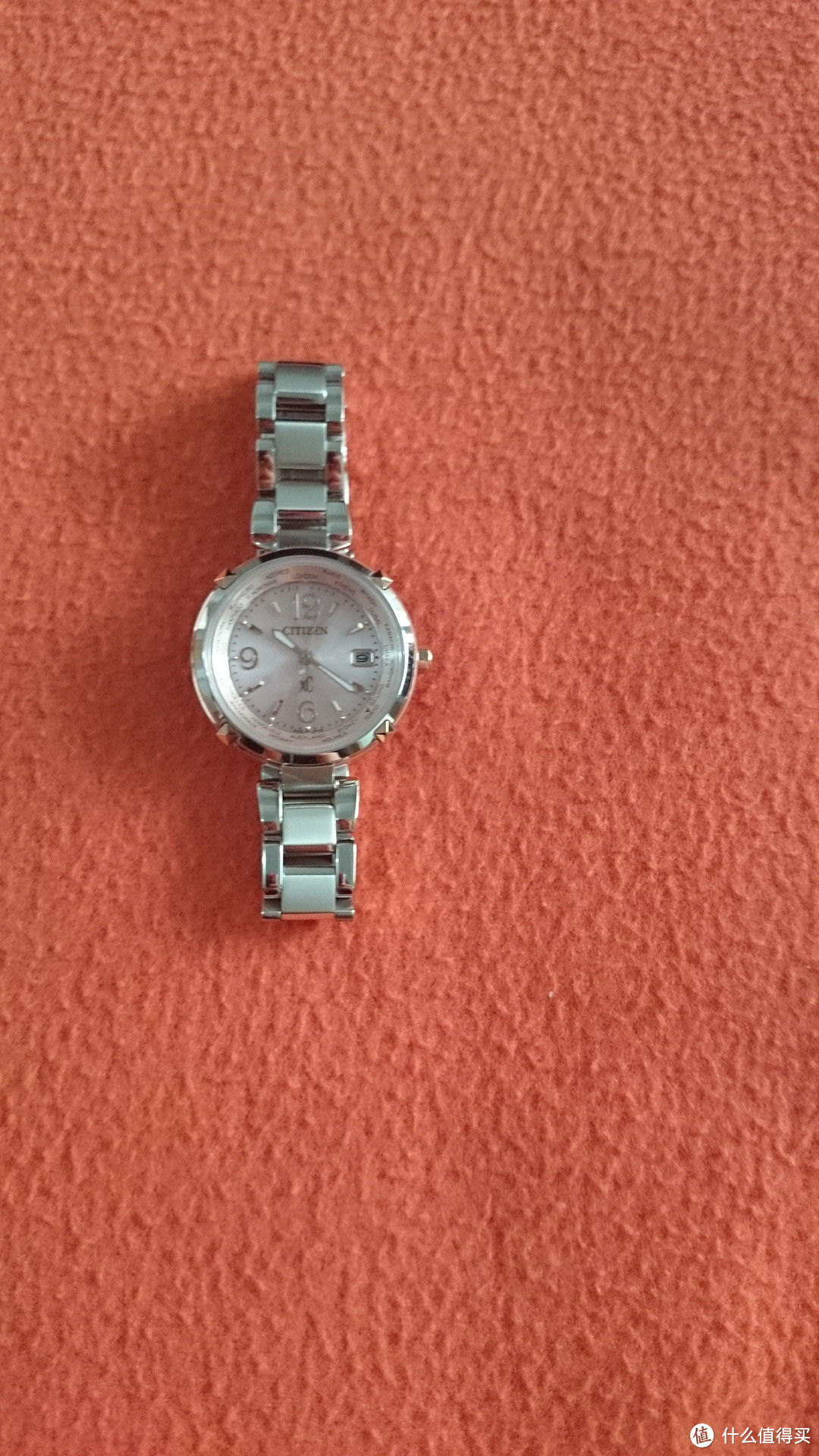 小粉红:CITIZEN 光动能 6局电波 女士腕表 EC1044-55W