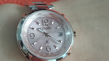 小粉红：CITIZEN 光动能 6局电波 女士腕表 EC1044-55W