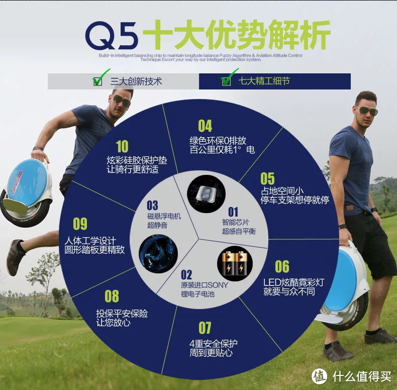 体验风驰电掣的感觉！Airwheel 爱尔威 Q5 智能平衡车初体验