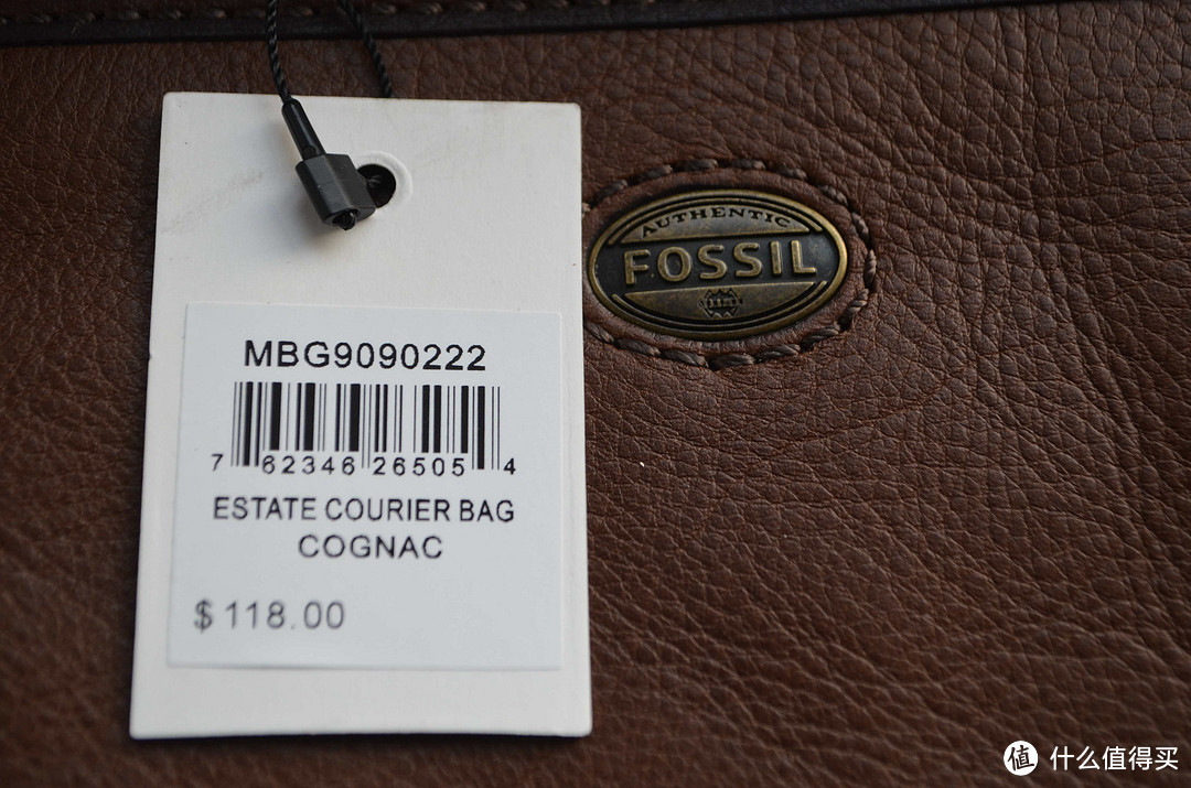 FOSSIL 化石 Estate Courier 男士真皮邮差包