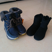 漂洋过海的情侣雪地靴：UGG Australia Mini Bailey Bow Corduroy 女靴 & UGG Auden 男款高帮雪地靴