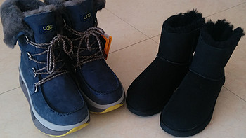 漂洋过海的情侣雪地靴：UGG Australia Mini Bailey Bow Corduroy 女靴 & UGG Auden 男款高帮雪地靴